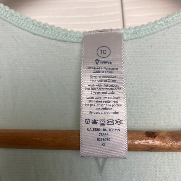 Ivivva by Lululemon Girl’s Racerback Tank Top Size 10 - Picture 2 of 8